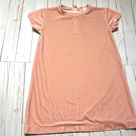 Crewcuts Other - Girls peach colored velvet short sleeve dress. Size 6 from Crew Cuts